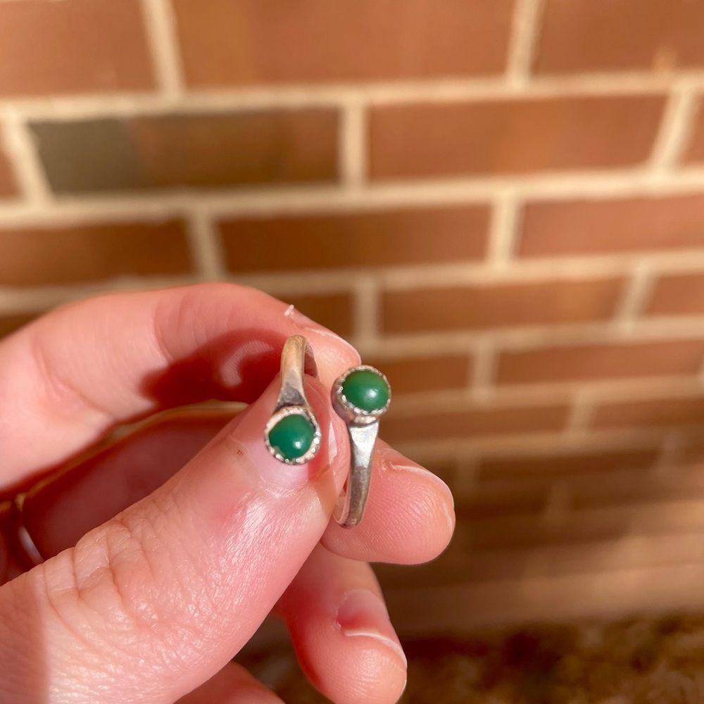 Green turquoise sterling silver ring - Picture 4 of 6